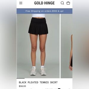 GOLD HINGE - Pleated tennis skirt